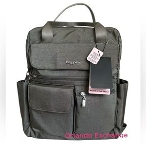 Baggallini Gray Metallic Backpack
